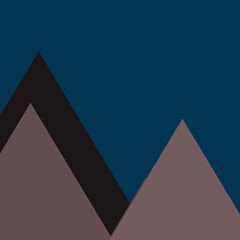 Mountains Panorame Abstract Random Placed Generative Art background illustration