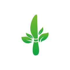 organic food vector logo template