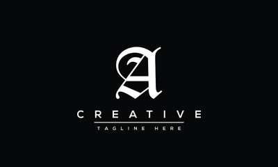 Unique modern minimalist creative letter A logo design. Vector icon template.