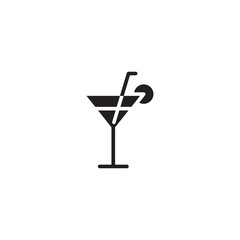 Cocktail icon on white background. Cold drink sign. Alcohol symbol. Modern, simple flat vector illustration for web site or mobile app. 