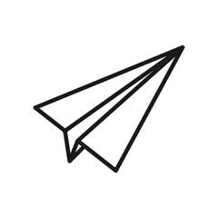 paper plane icon in trendy flat design 