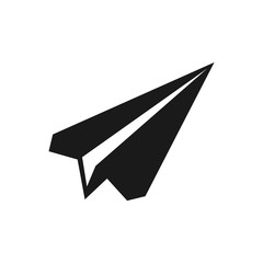 paper plane icon in trendy flat design 