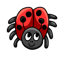 Adorable Stylized Little Ladybug