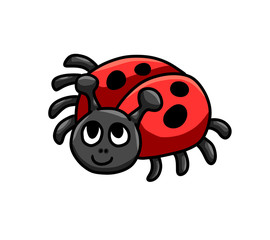 Adorable Stylized Little Ladybug