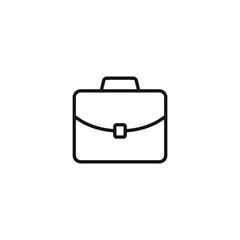 Briefcase line icon, linear style pictogram isolated on white. Suitcase, portfolio symbol.