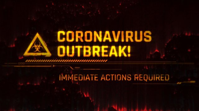 Coronavirus outbreak, immediate action required, risk of infection, keep away