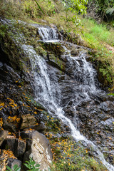 The beautiful waterfalls, rapids and mountain streams in the tropical forest in Yanoda Park,  Sanya city. Hainan, China.