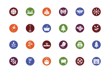 bundle of spring set block icons