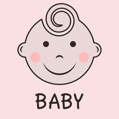 headbaby, cartoon, illustration, cute, pink, animal, love, happy, child, card, pig, face, art, bear, smile, fun, birthday, design, toy, funny, isolated, kid, boy, icon, vector