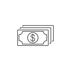 Vector money line icon on white