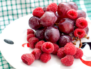 straberries and grapes