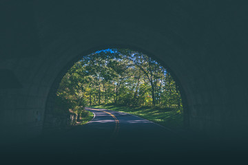 Mountain road tunnel