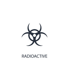 Radioactive icon. Simple ecology element illustration.