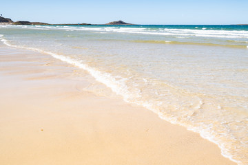 Large sandy beach in the town of 
