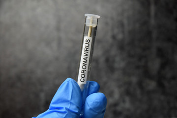 Coronavirus test tube world pandemia