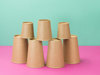 Paper cups for cafes and fast food restaurants.