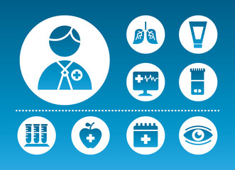 bundle of medical set icons