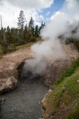 Fototapeta na wymiar Dragon's Mouth Springs with Steam