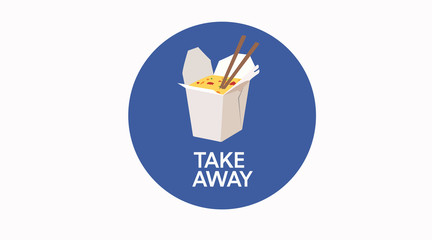 Vector Take Away bag icon illustration sign