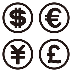 ドル、ユーロ、円、ポンド