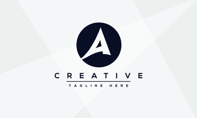 Unique modern minimalist creative letter A logo design. Vector icon template.