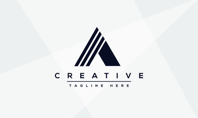 Unique modern minimalist creative letter A logo design. Vector icon template.
