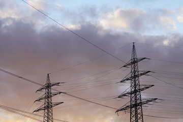 Energie Elektrizit&auml;t Transport Hochspannungsleitungen