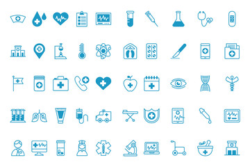 bundle of medical set icons