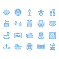 Baby related icon and symbol set