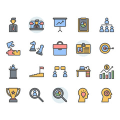 Business related icon and symbol set