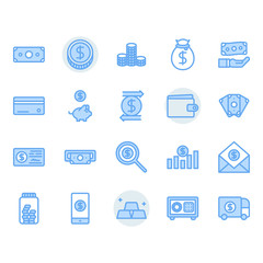 Money related icon and symbol set.
