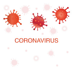 Red coronavirus sign covid 19 background for business concept vector