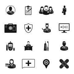 Medical Related Icon Set. Editable Vector Symbol Illustration.