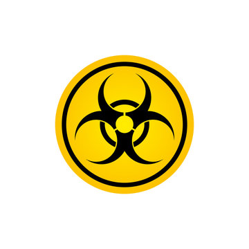 Warning sign of virus. Biohazard icon, symbol  isolated