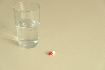 Drinking water and capsule medicine