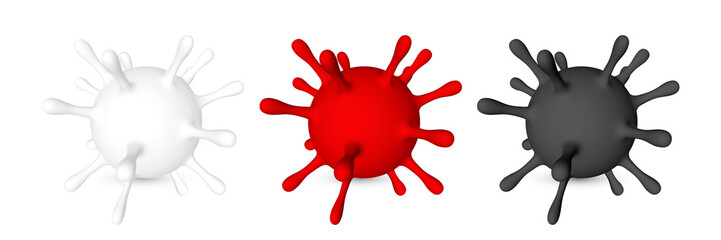 Coronavirus Covid-19, 2019-nKoV. 3d illustration of virus unit. World pandemic concept. Vector illustration