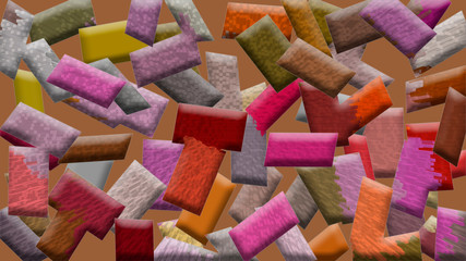 Colorful geometric shapes mosaic