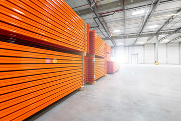 shelving system in a warehouse space