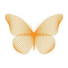 Butterfly Linocut vector line bundle 