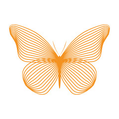 Butterfly Linocut vector line bundle 