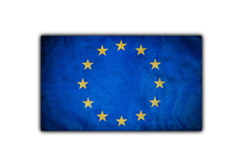 European grunge flag background texture