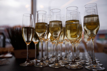 two glasses of white wine