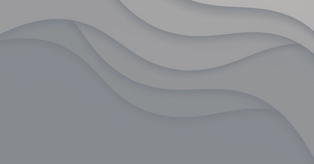 Abstract illustration with black waves. Wavy dark background.