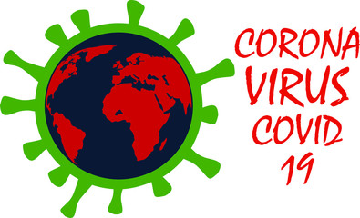 Coronavirus Bacteria Cell Icon, 2019-nCoV Novel Coronavirus Bacteria.