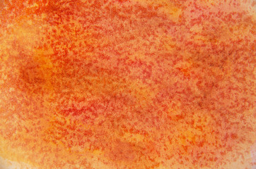 Abstract orange background in watercolor style