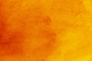 Abstract orange background in watercolor style