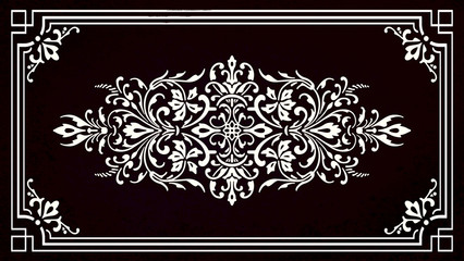 Jugendstil floral Ornament weiß leuchtend Hintergrund Pastell schwarz Textil Wand antik altes Papier Vorlage Layout Design Template Geschenk zeitlos schön alt barock edel rokoko elegant background