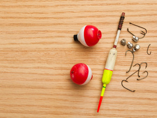 Fishing Bobbers, Hooks, and Sinkers - Right © Thomas