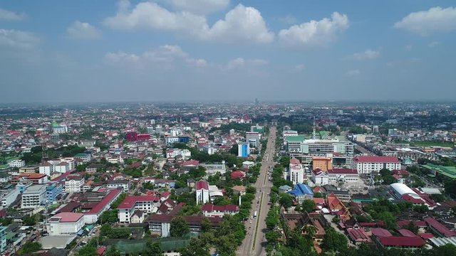 Ville de Vientiane au Laos vue du ciel