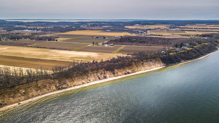 Fototapeta premium Aerial North Shore Long Island